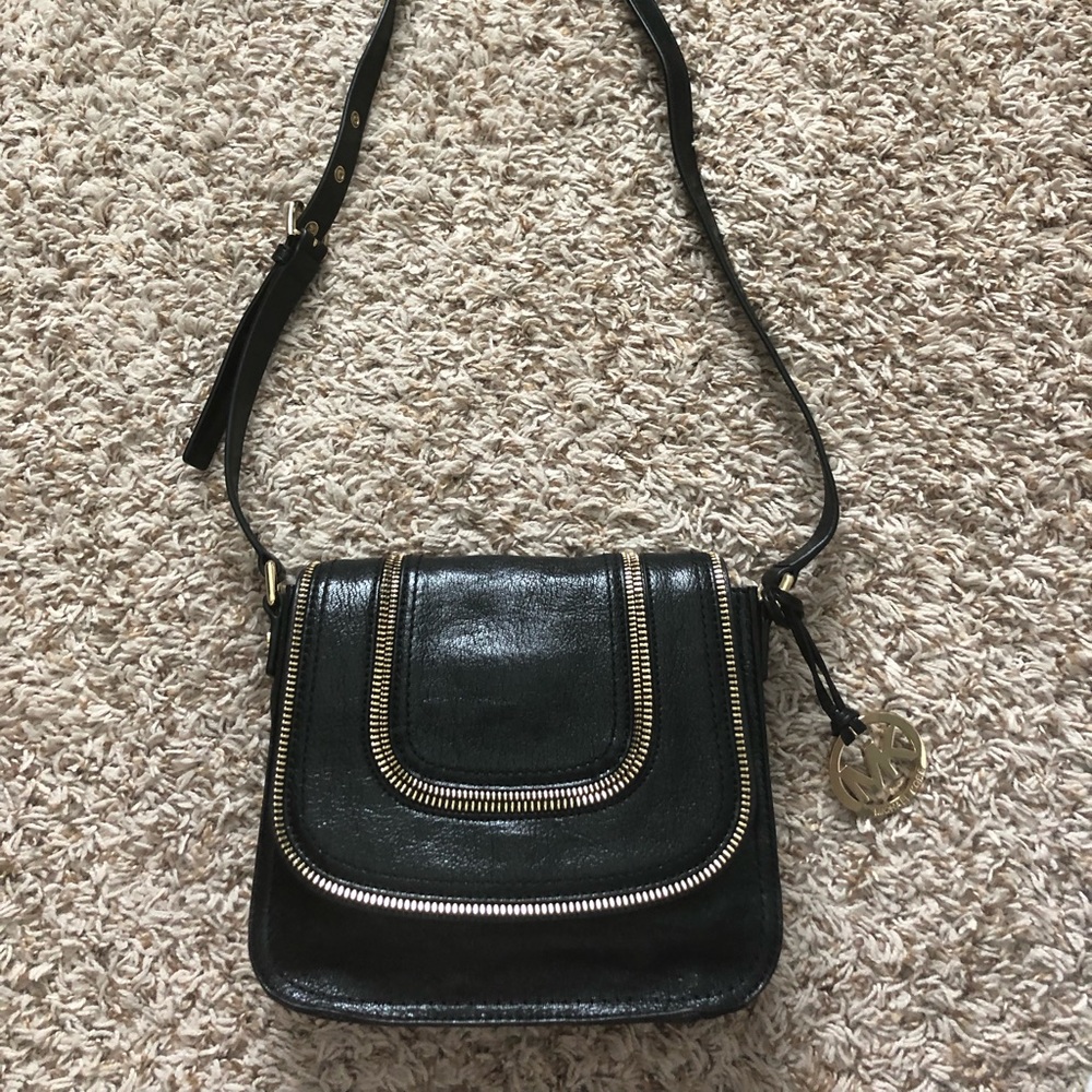 Michael Kors black leather bag